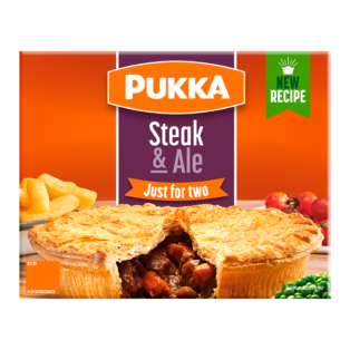 Pukka Steak and ale just for two pie